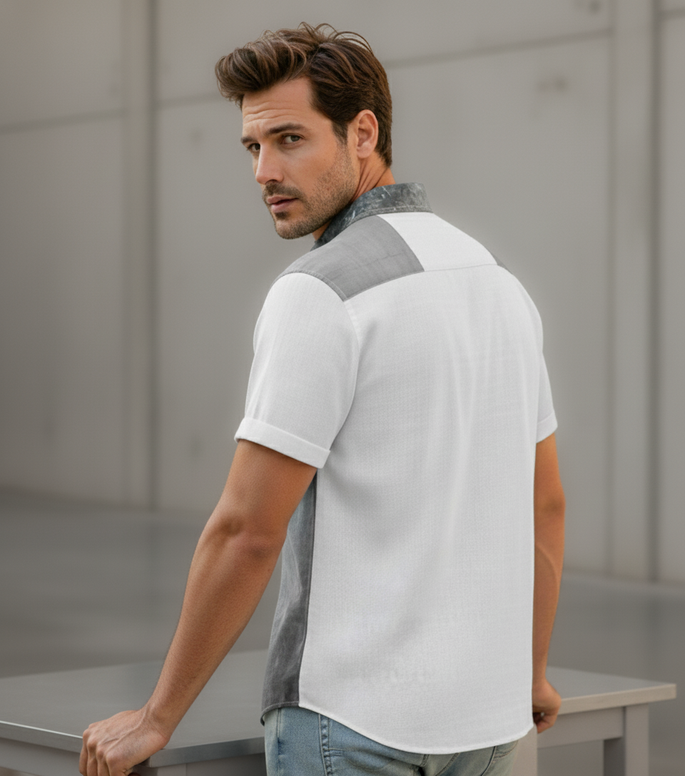 Men's Linen shirt: Roma print