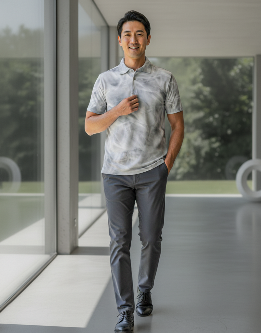 Men's polo shirt: Blur print