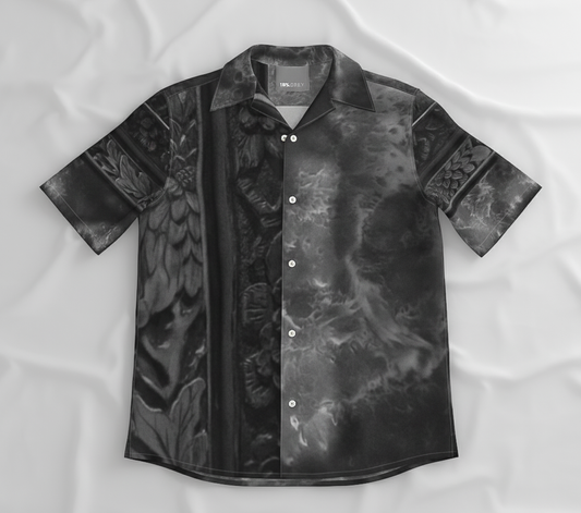 Silk revere shirt: Mirror print