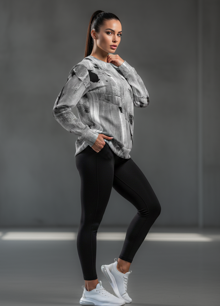 Italian ponte sweatshirt: Amsterdam print