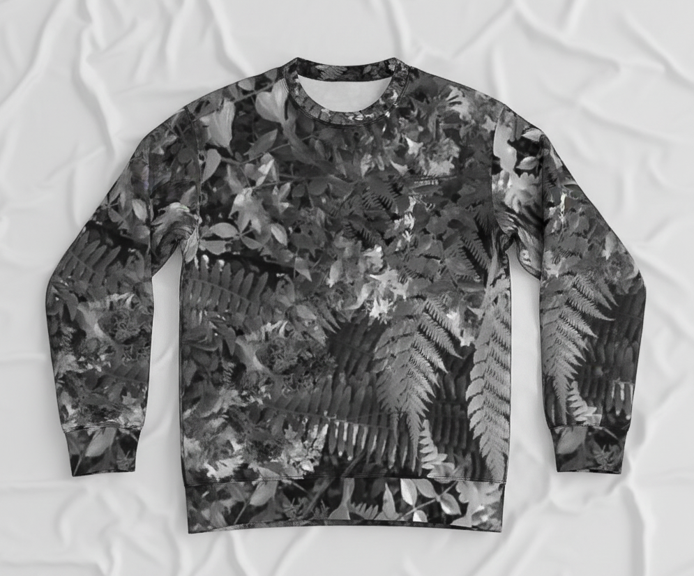 Italian ponte sweatshirt: Forest print