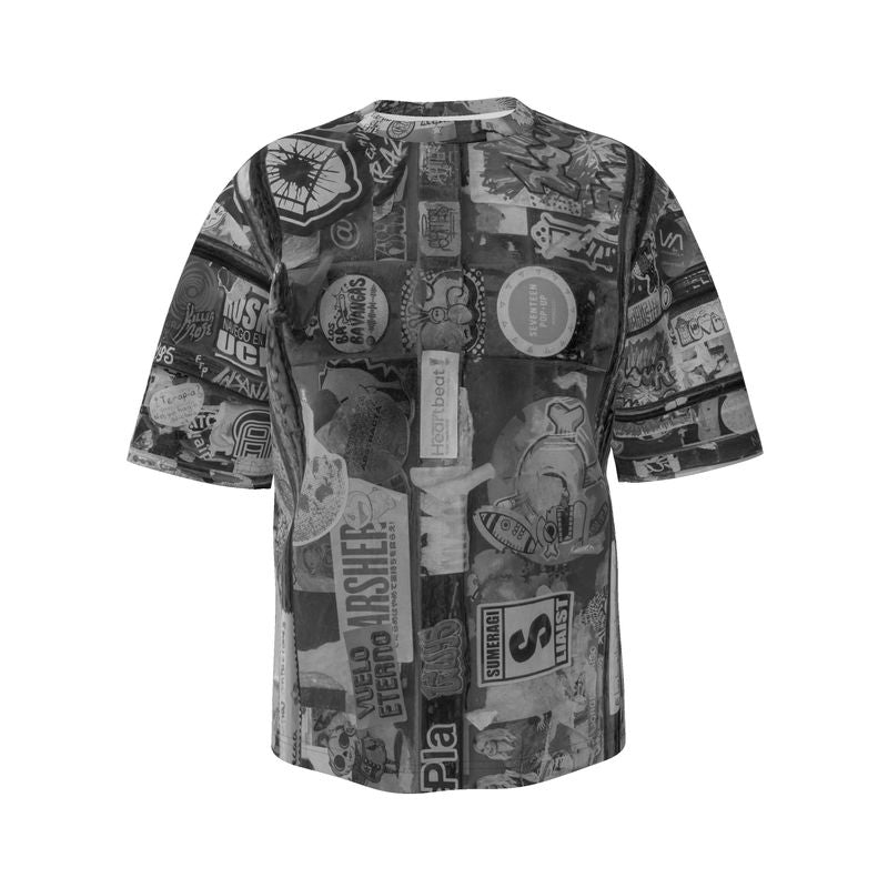 Mens oversized t-shirt: Sticker print