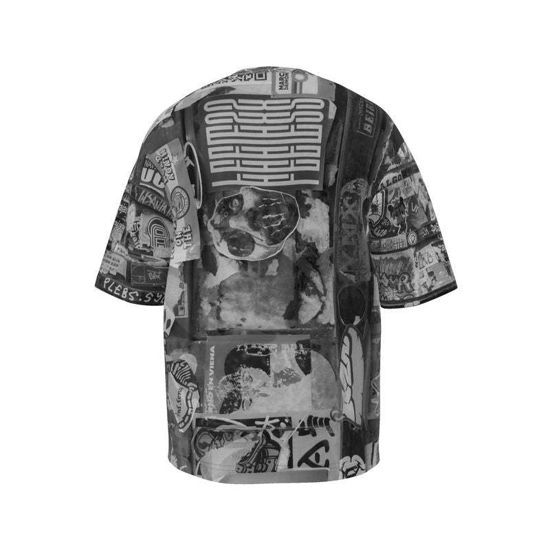 Mens oversized t-shirt: Sticker print