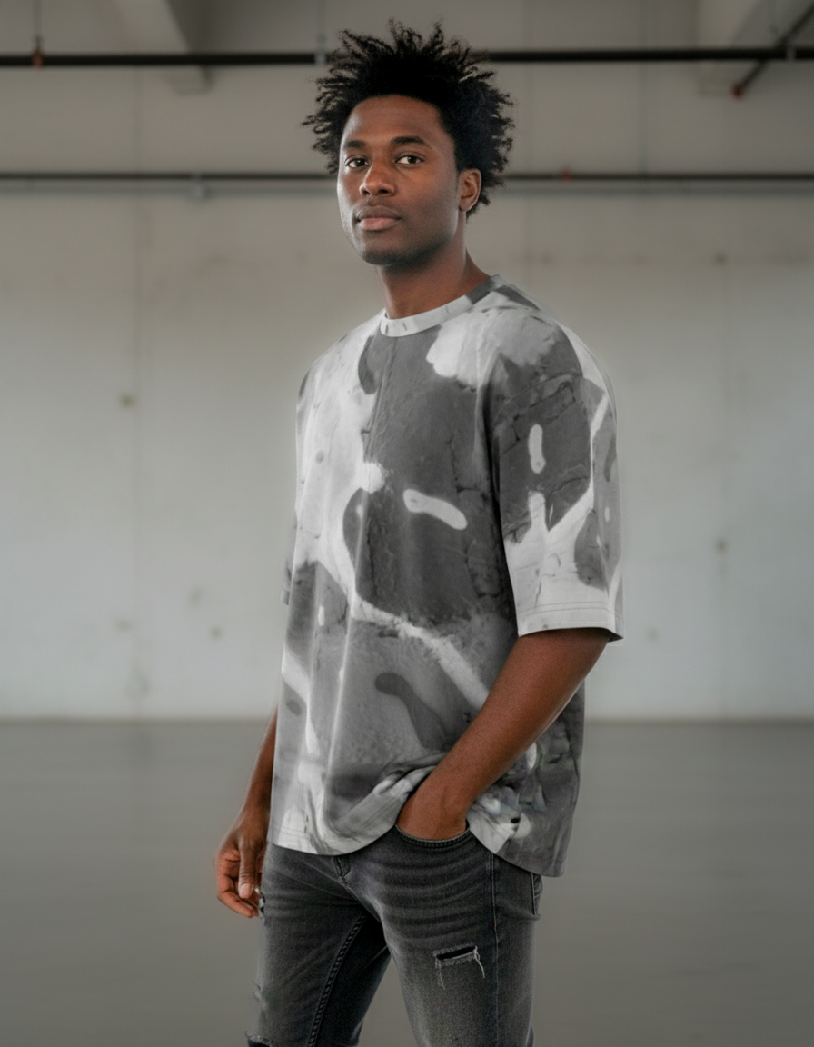 Mens oversized t-shirt: Splash print