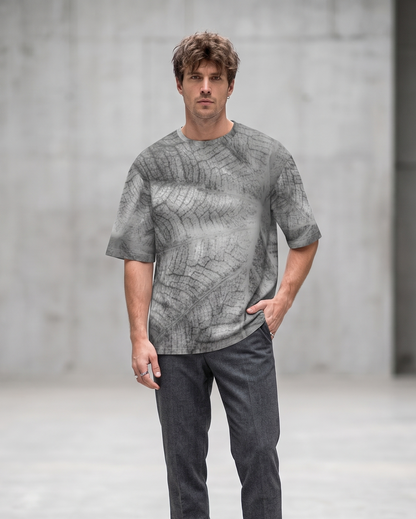 Mens oversized t-shirt: Venation print