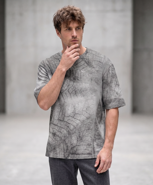 Mens oversized t-shirt: Venation print