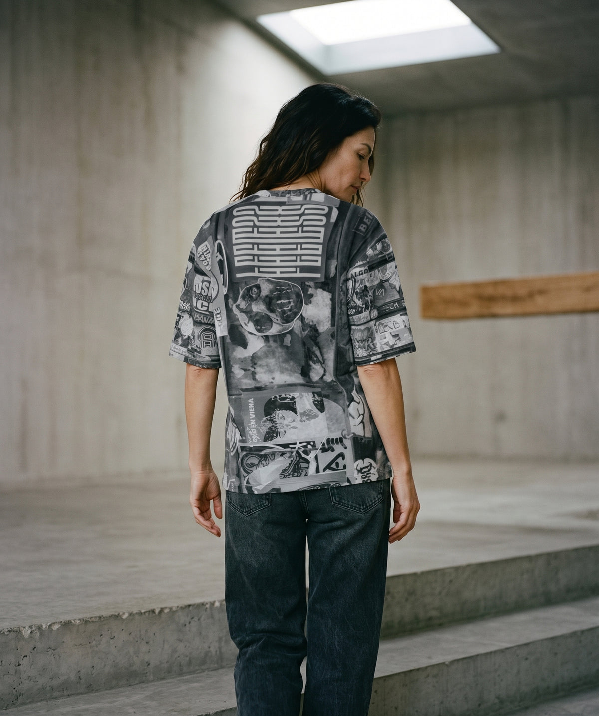 Oversized tee: Sticker print