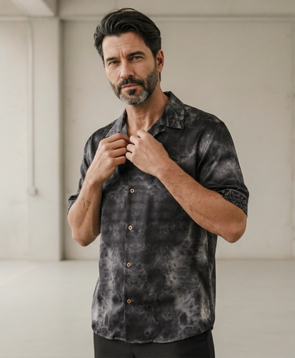 Silk revere shirt: Cabinet print