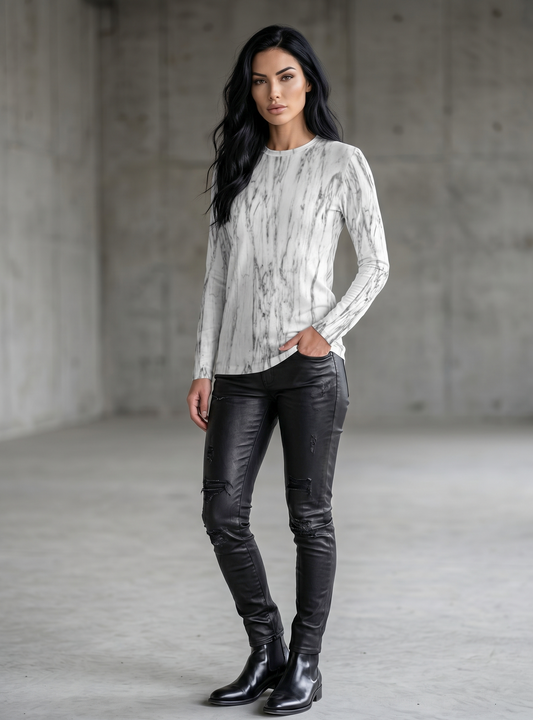 Unisex long sleeve t-shirt: Carrara print