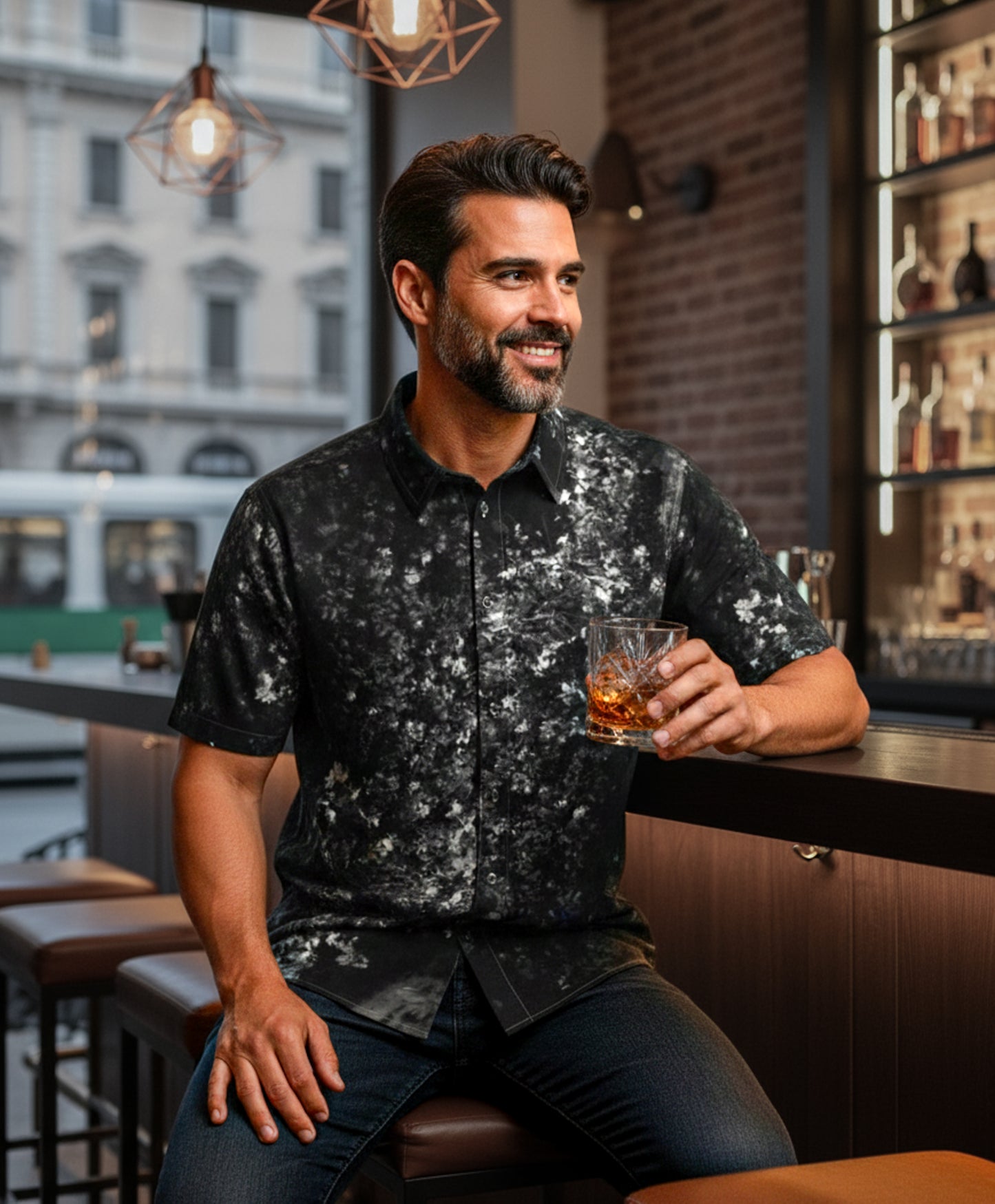 Organic cotton shirt: Bloom print