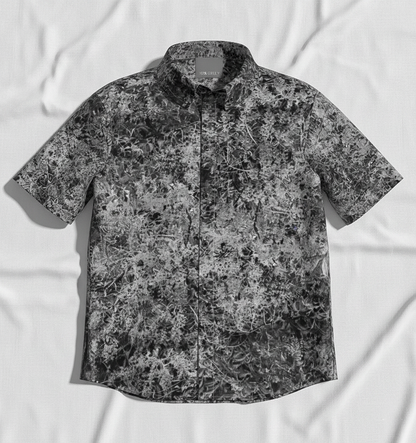 Hemp Tencel shirt: Branch print