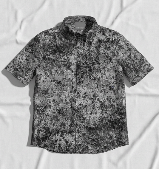 Hemp Tencel shirt: Branch print