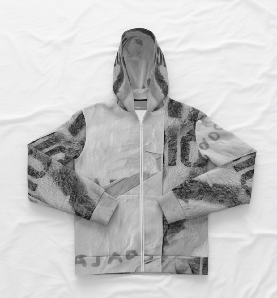 Italian ponte hoodie: Camden print