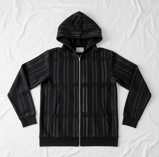 Italian ponte hoodie: Shade print