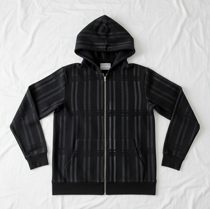 Italian ponte hoodie: Shade print