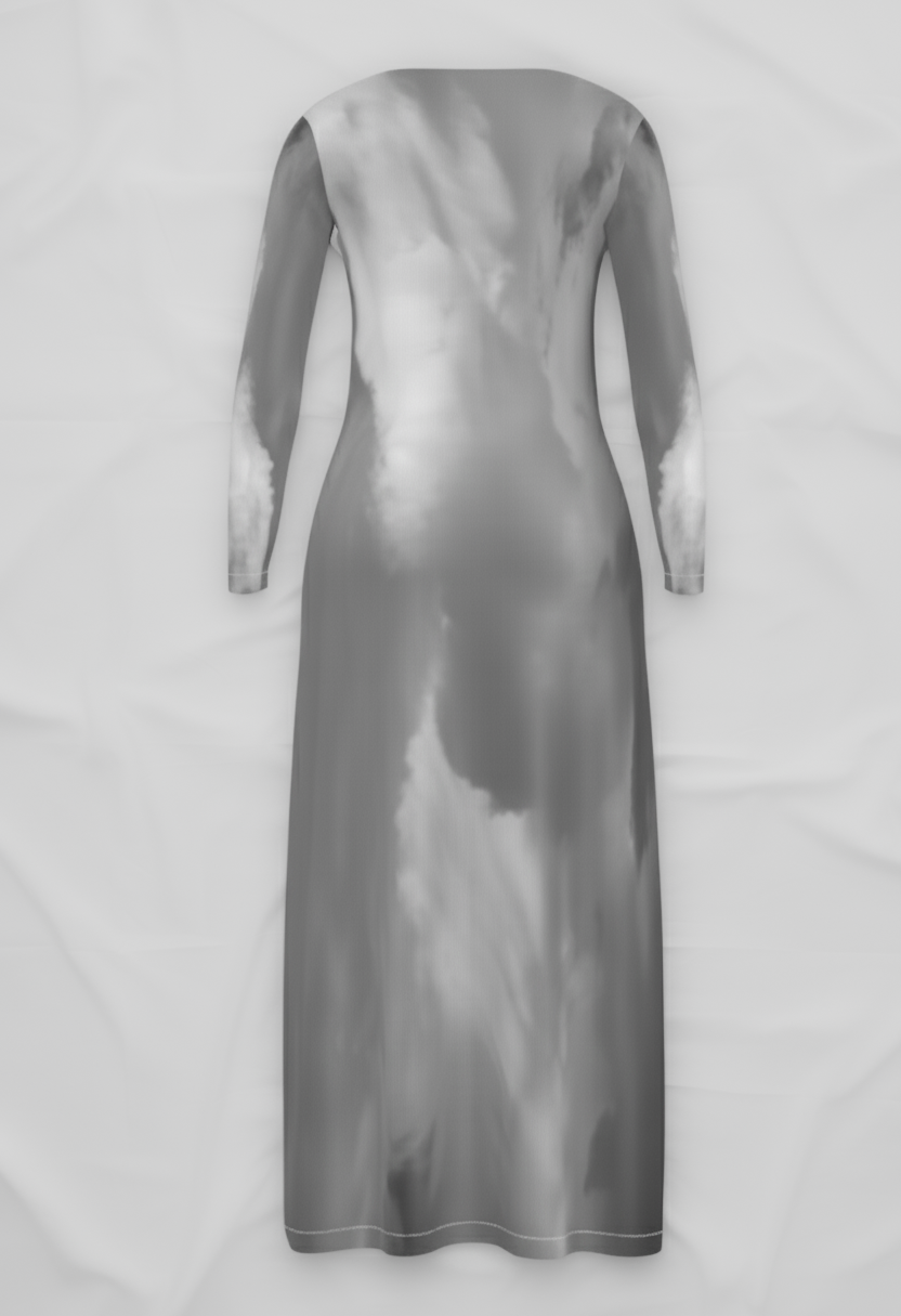 Long cardigan: Sky print