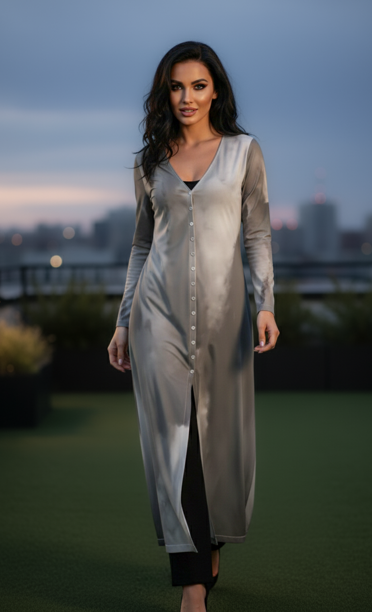 Long cardigan: Sky print