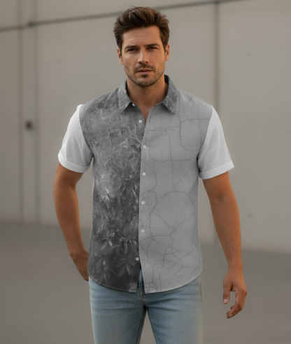 Men's Linen shirt: Roma print