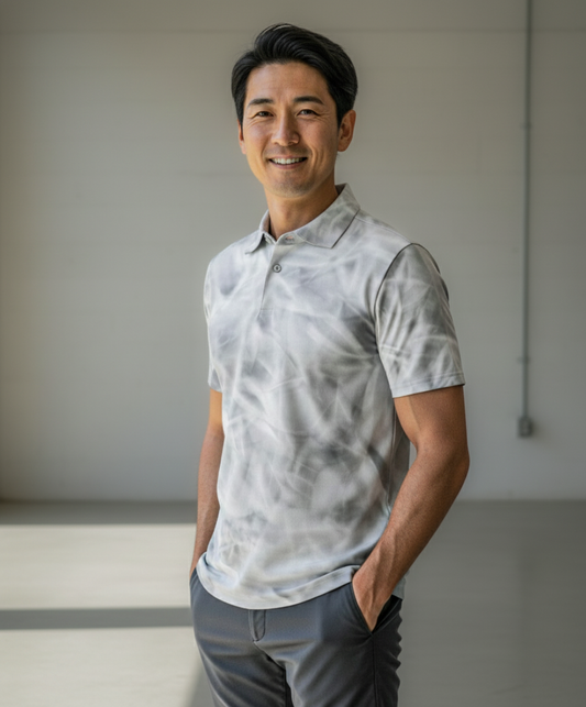 Men's polo shirt: Blur print