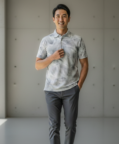 Men's polo shirt: Blur print