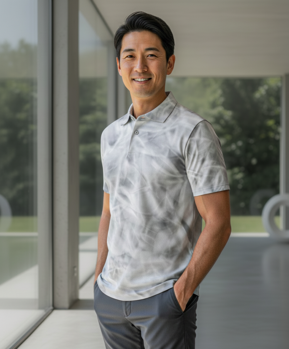 Men's polo shirt: Blur print