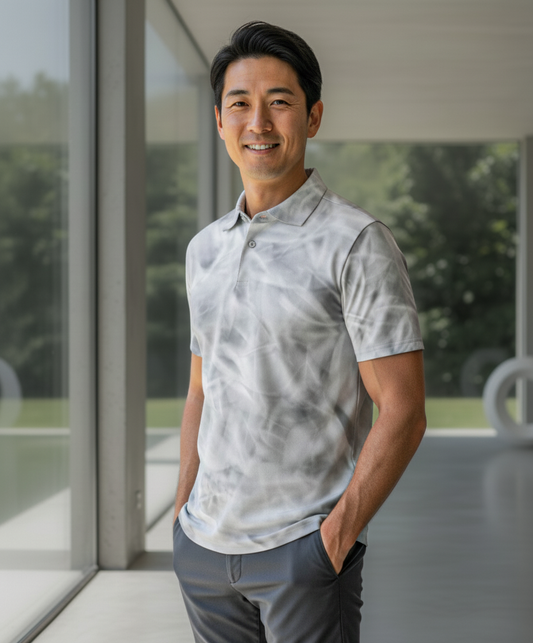 Men's polo shirt: Blur print