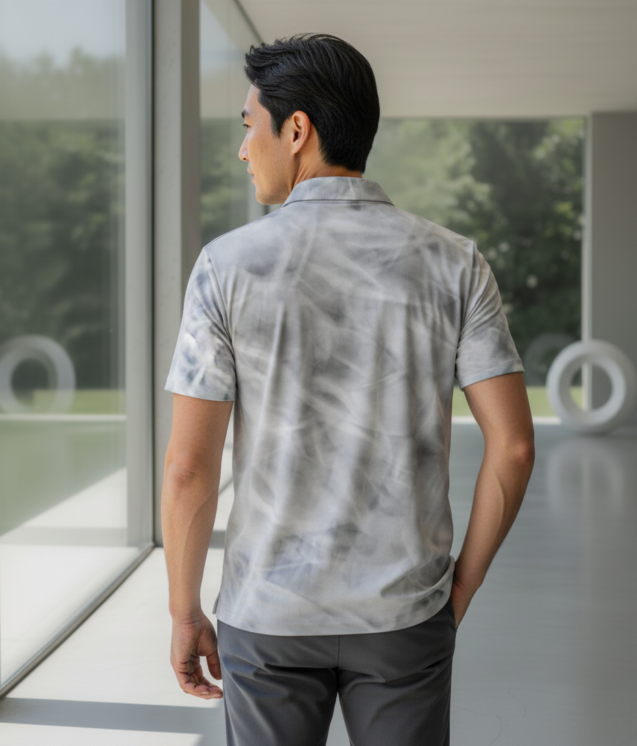 Men's polo shirt: Blur print