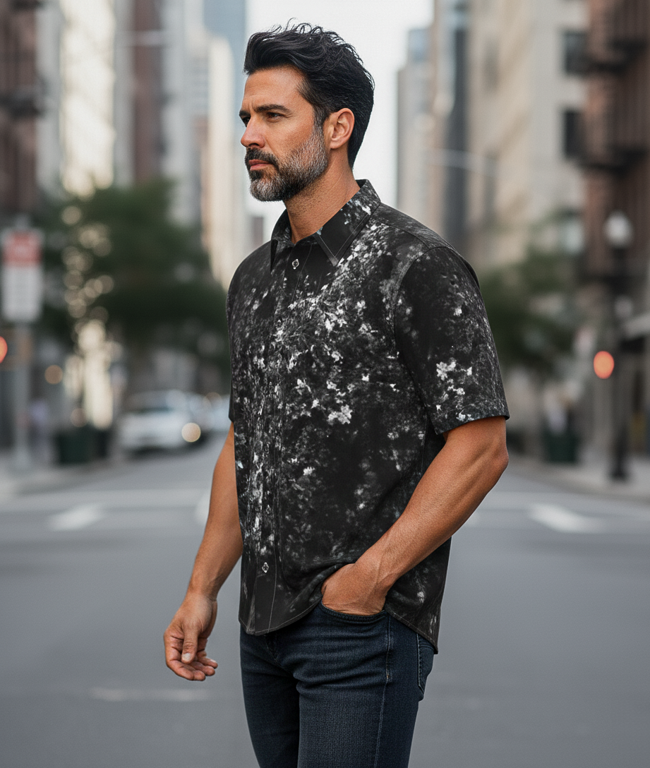 Organic cotton shirt: Bloom print
