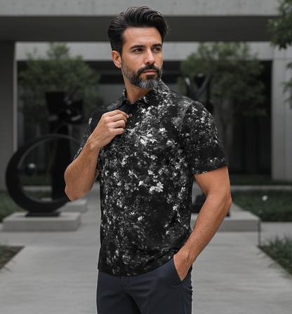 Men's polo shirt: Bloom print