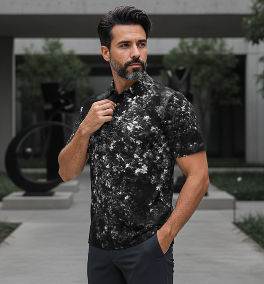 Men's polo shirt: Bloom print