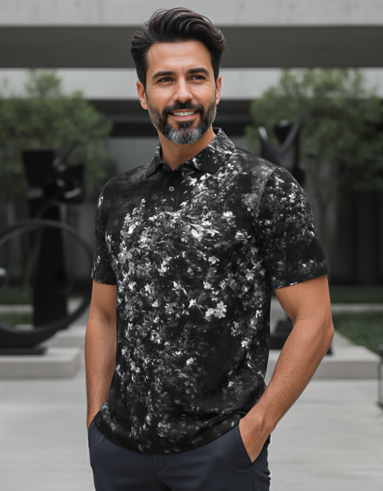 Men's polo shirt: Bloom print
