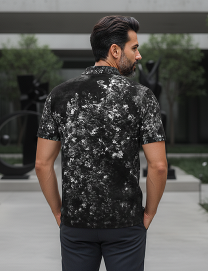 Men's polo shirt: Bloom print