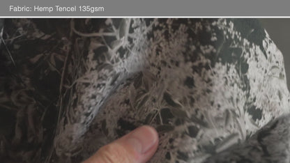 Hemp Tencel shirt: Branch print