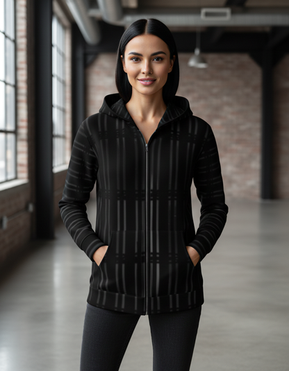 Italian ponte hoodie: Shade print