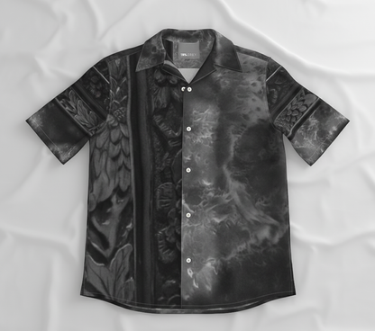 Silk revere shirt: Mirror print