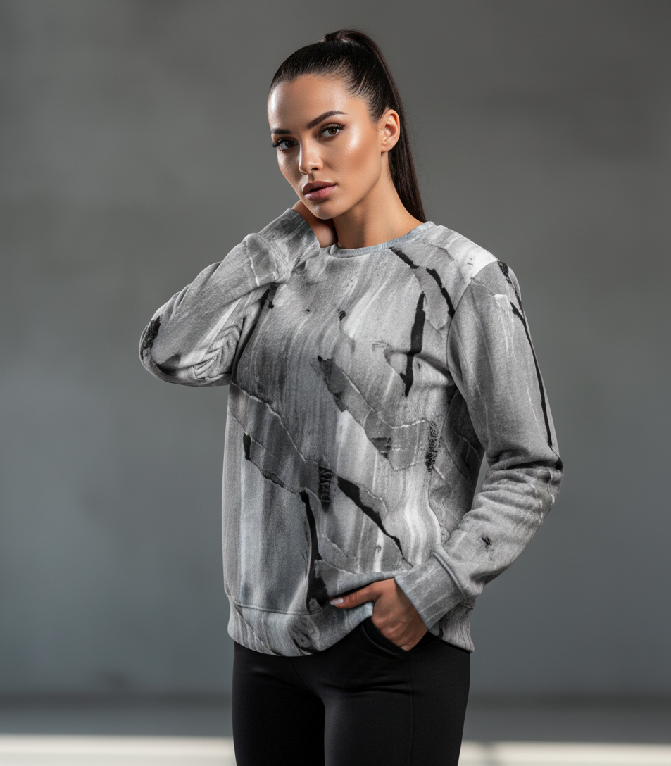 Italian ponte sweatshirt: Amsterdam print