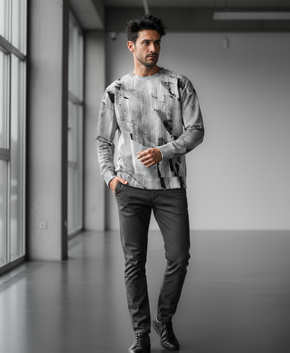 Italian ponte sweatshirt: Amsterdam print