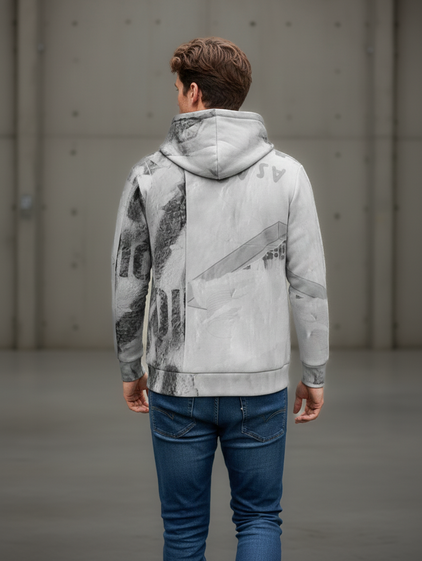 Italian ponte hoodie: Camden print