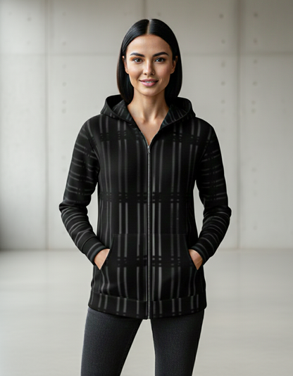 Italian ponte hoodie: Shade print