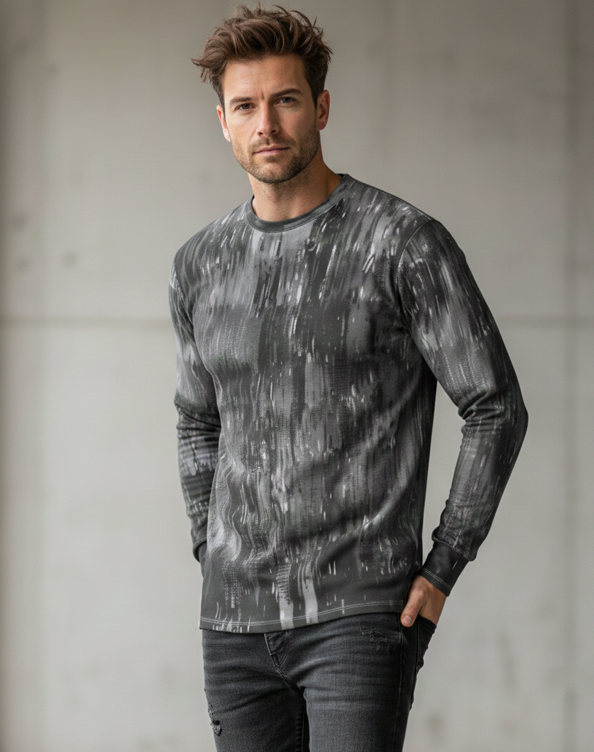 Unisex long sleeve t-shirt: Brush print
