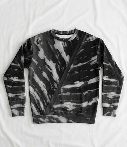 Italian ponte sweatshirt: Calathea print