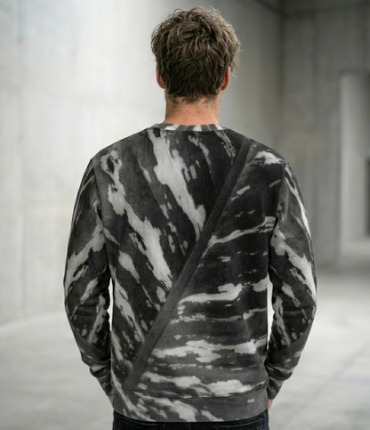 Italian ponte sweatshirt: Calathea print