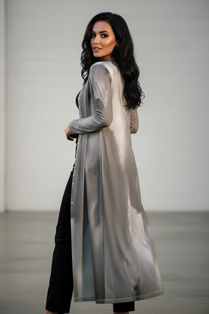 Long cardigan: Sky print