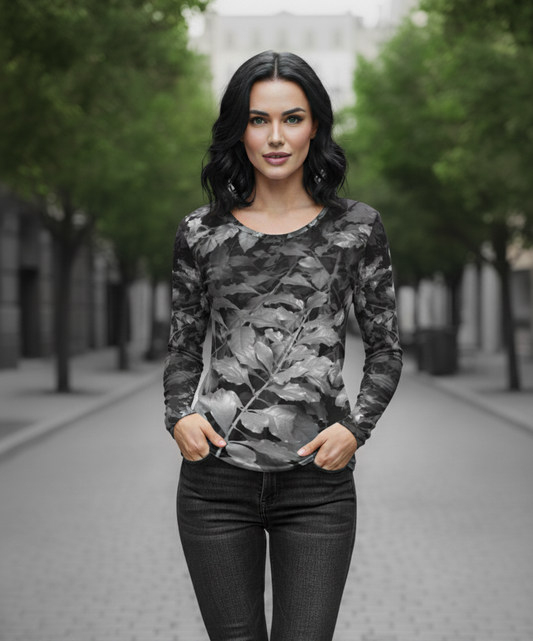 Women's long sleeve t-shirt: Vine print