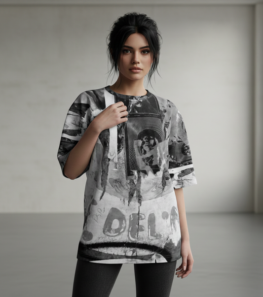 Womens oversized t-shirt: Monterey print