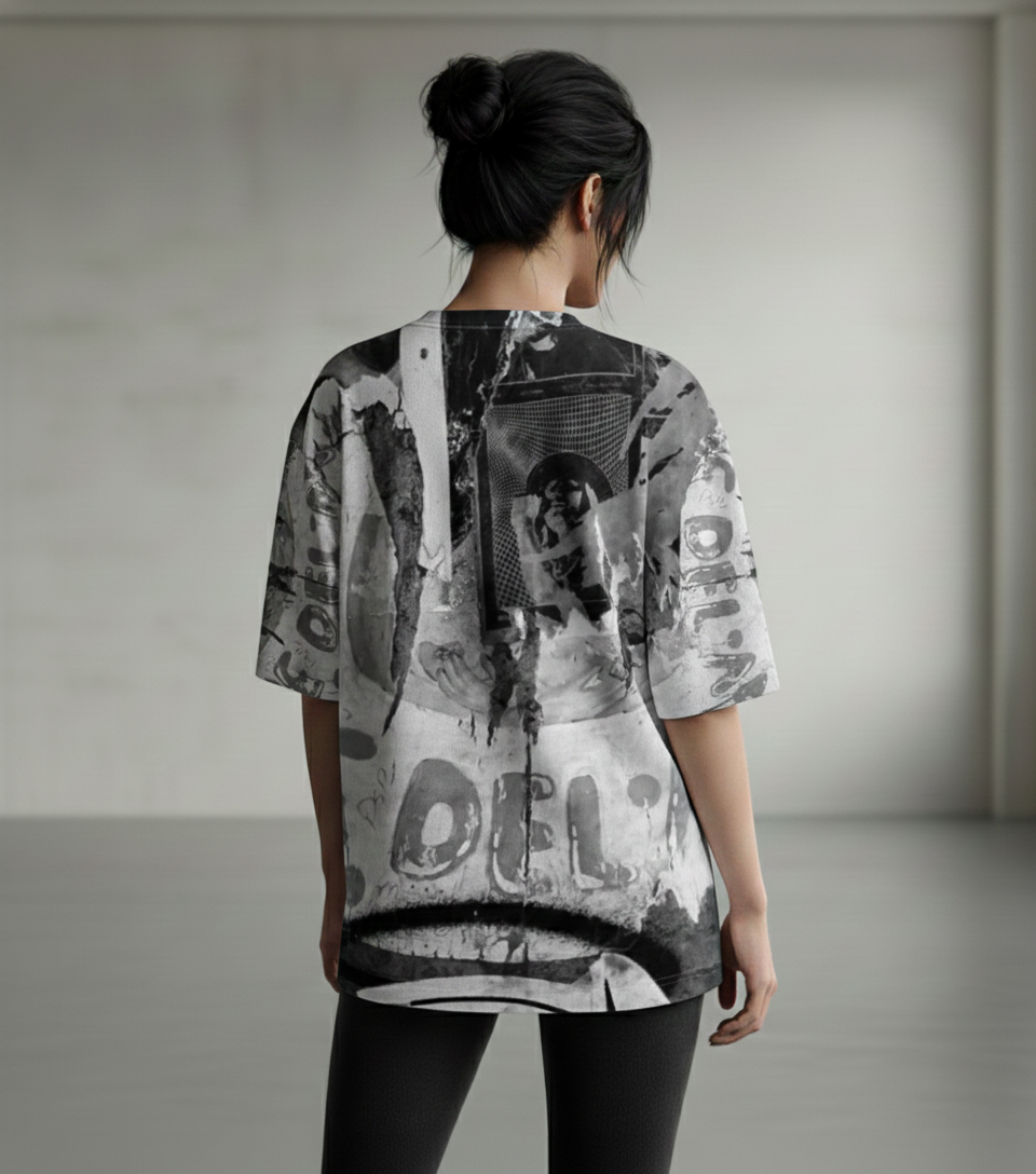 Womens oversized t-shirt: Monterey print