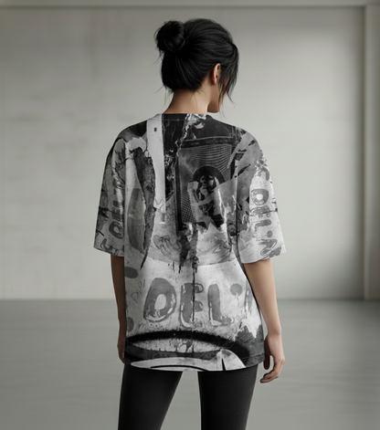 Womens oversized t-shirt: Monterey print